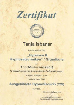 Zertifikat Hypnose & Hypnosetechniken / Grundkurs